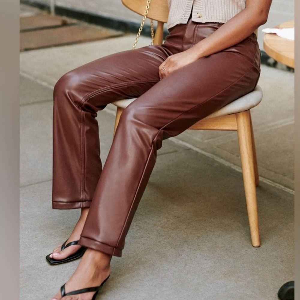 Abercrombie and Fitch the 90's ultra high rise vegan leather pants